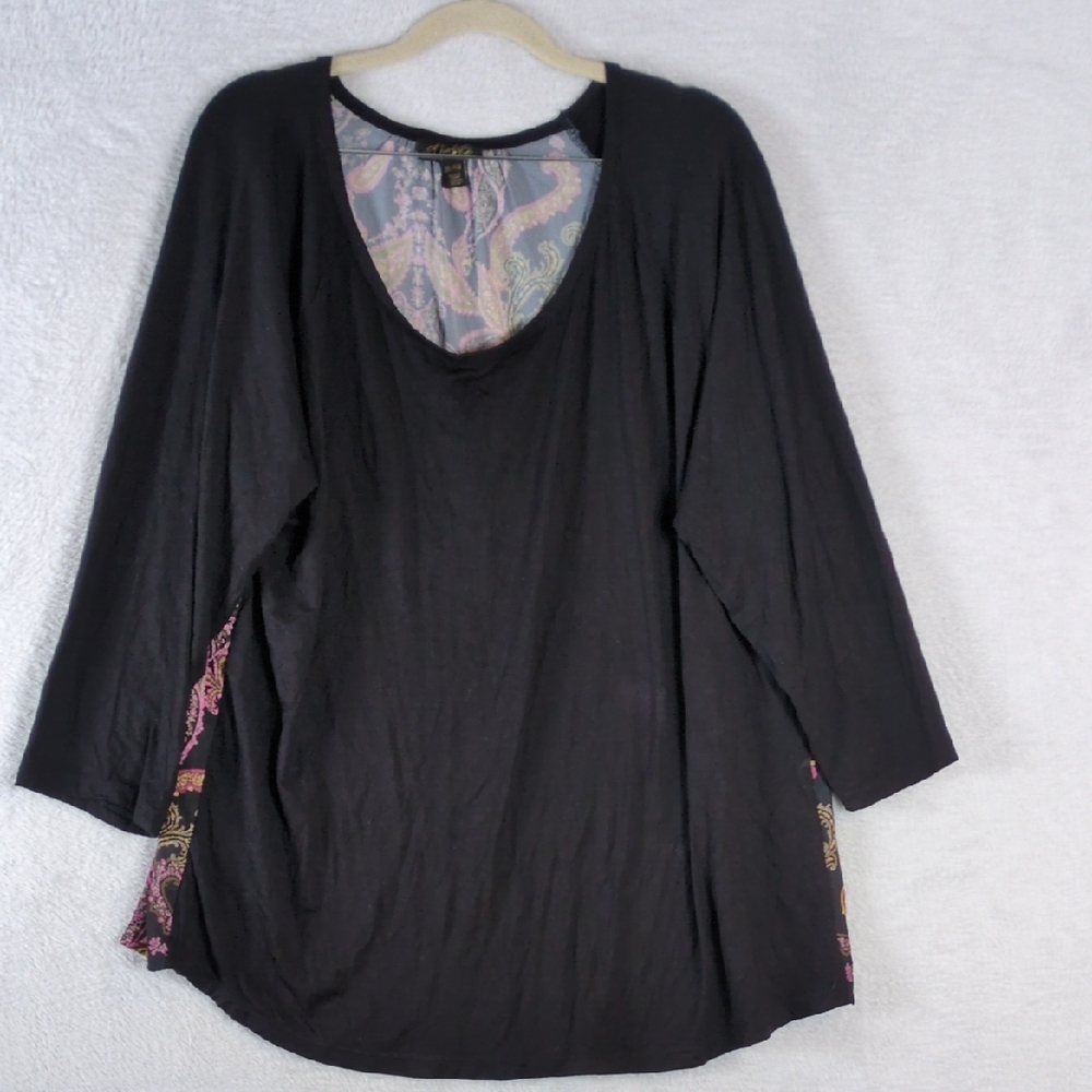 Thalia Sodi Women's Printed Round Neck‎ Shirt Size XL